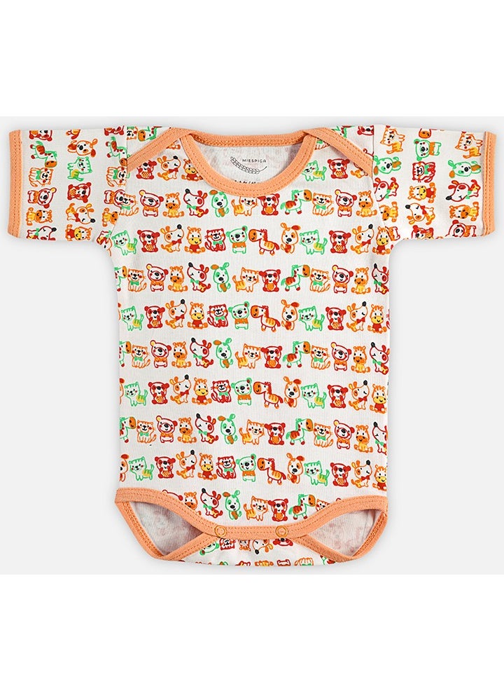 Animals Baby Short Sleeve Bodysuit Set of 2