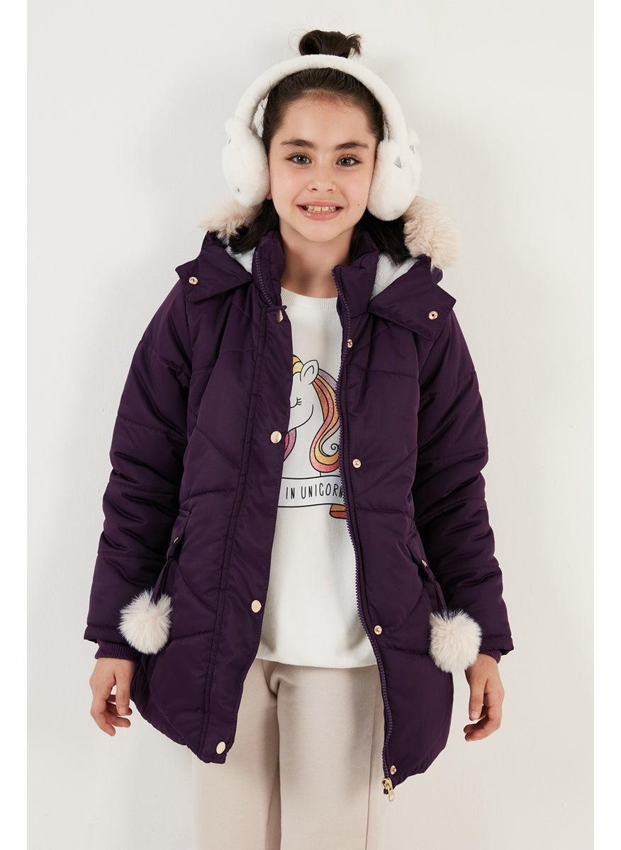 Plush Lined Hooded Puffer Coat Girls' COAT 6035034