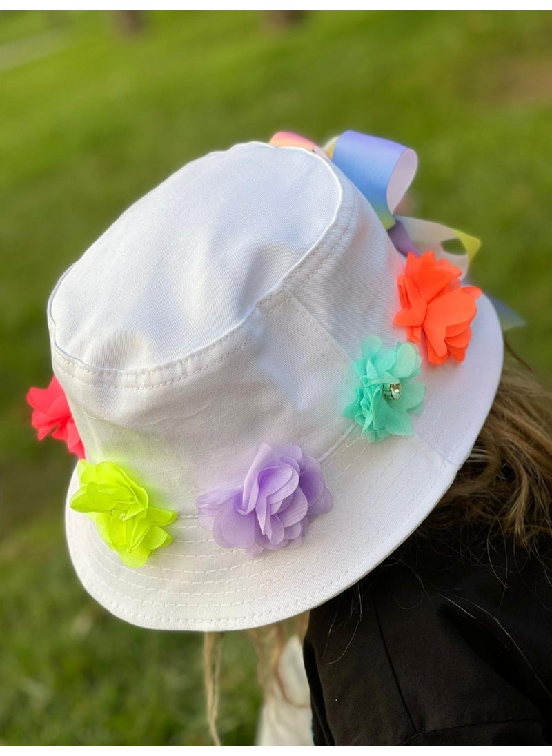 Queen Accessories Colorful Unicorn Rainbow Floral Stone Design Adult Youth Baguette Bucket Hat