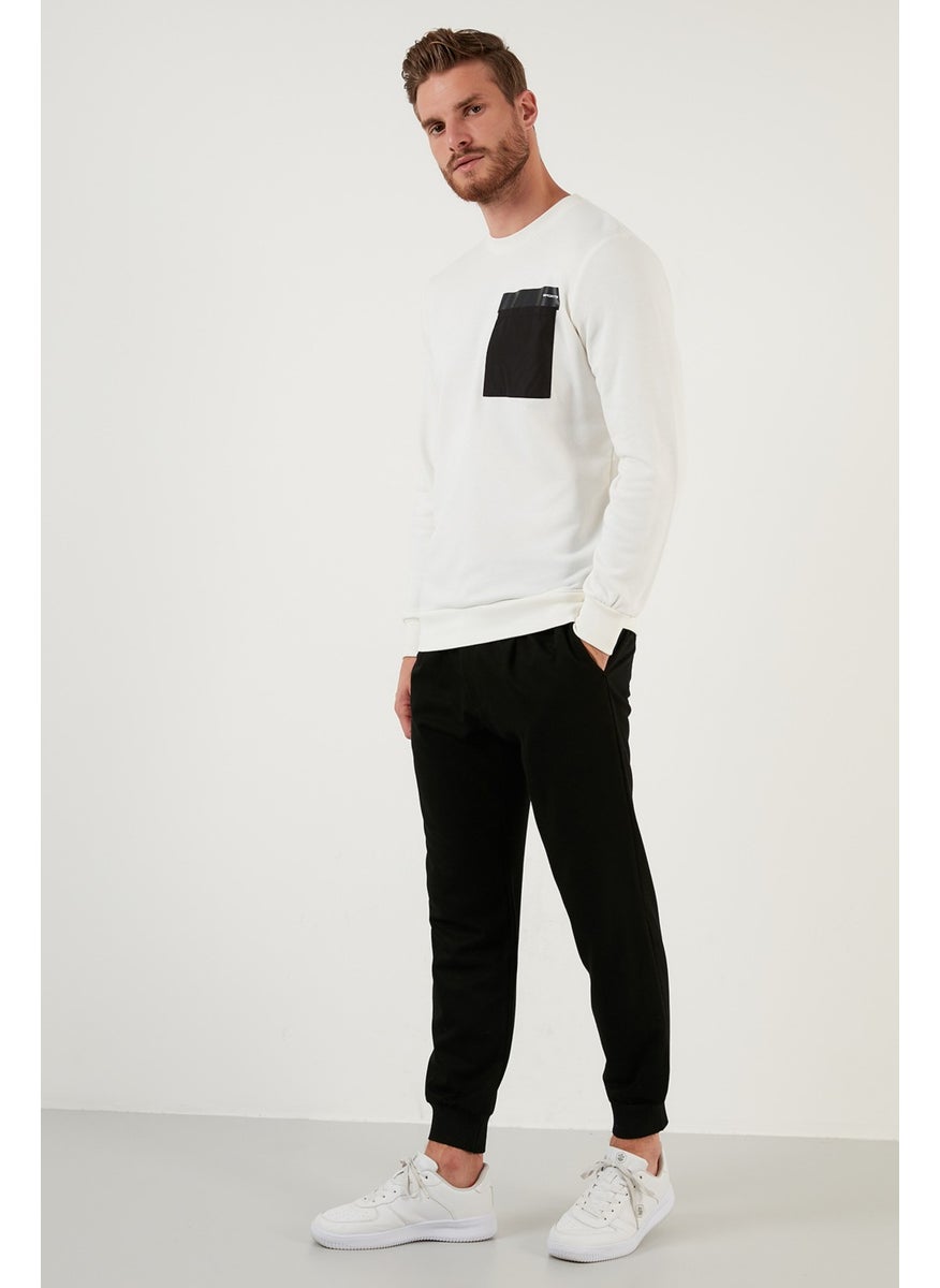 Pocket Detailed Regular Fit Crew Neck Cotton Sweat Men's Sweat 5905323