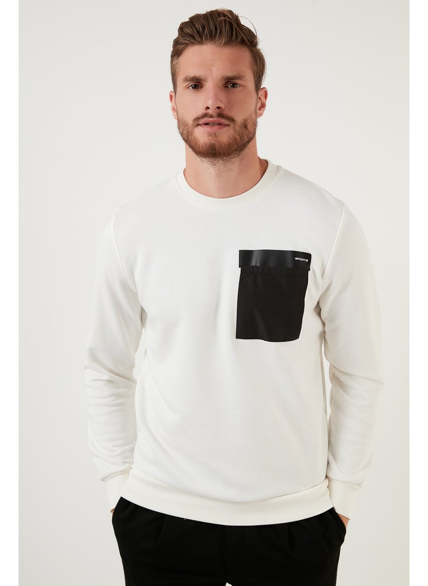 Pocket Detailed Regular Fit Crew Neck Cotton Sweat Men's Sweat 5905323