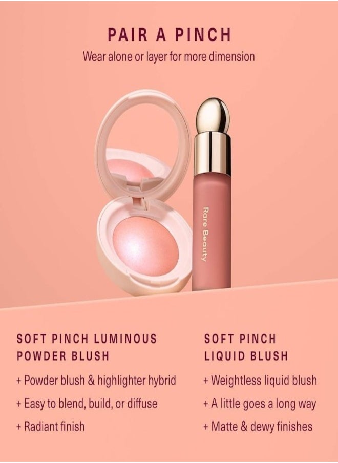 Rare Beauty Soft Pinch Dewy Liquid Blush - Encourage, 7.5ml - Long-Lasting Natural Flush