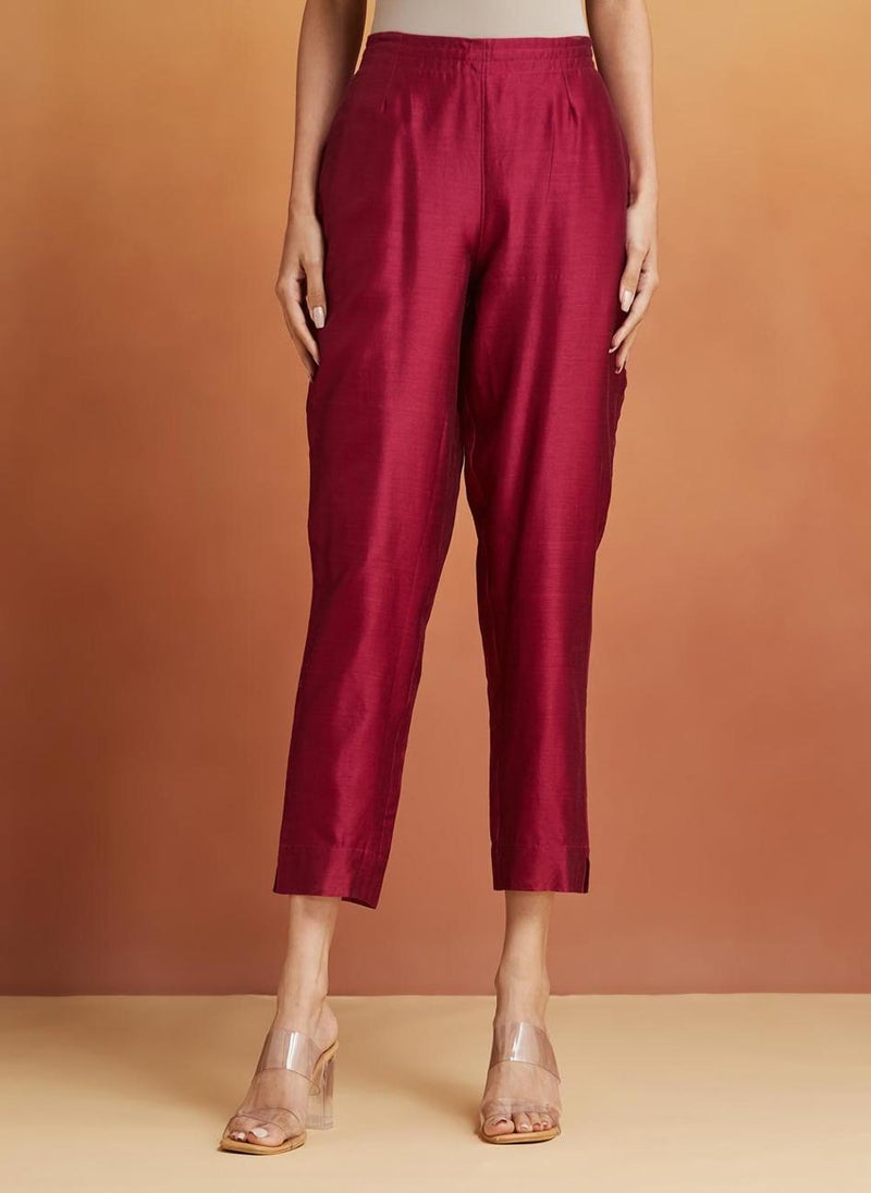 Cotton Silk Full Length Ethnic Pant