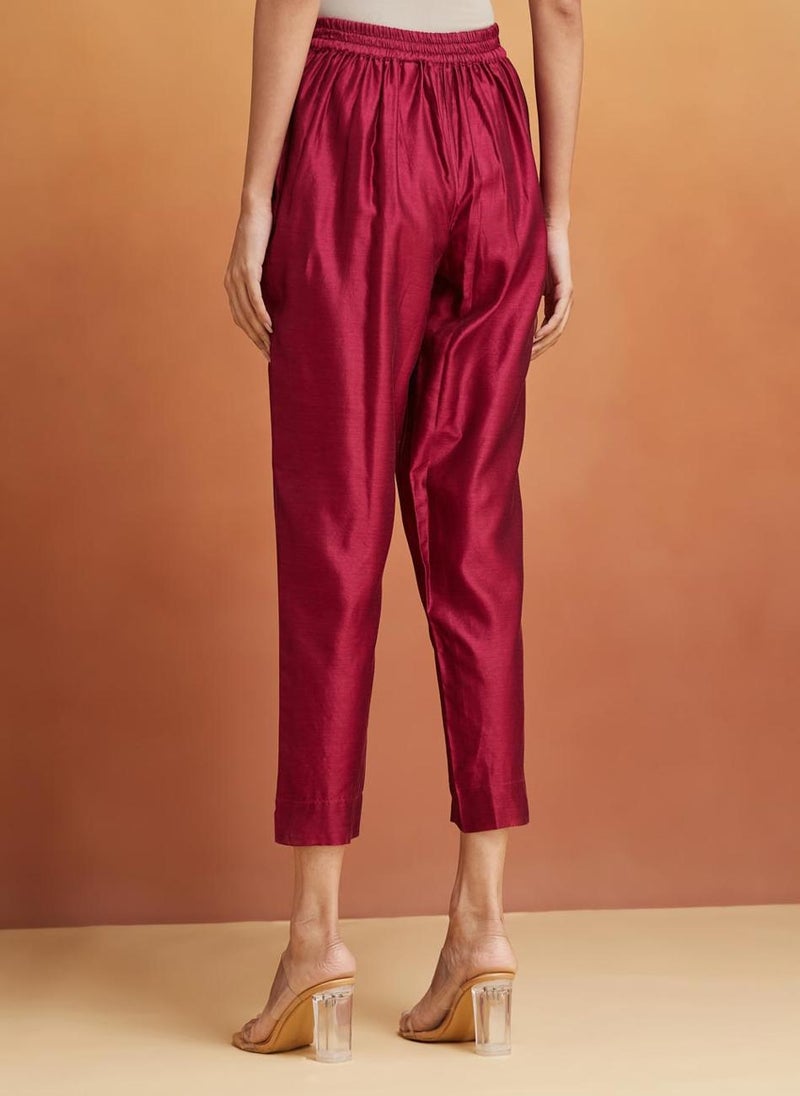 Cotton Silk Full Length Ethnic Pant