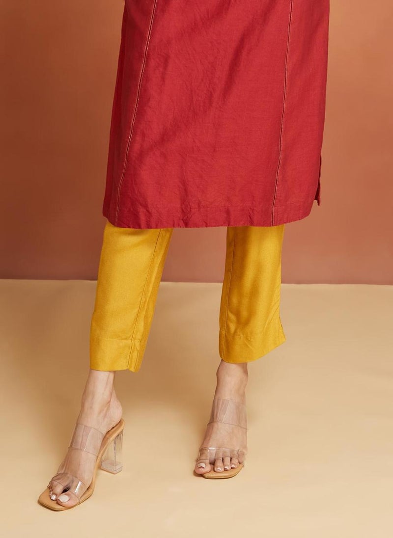 Viscose Silk Full Length Ethnic Pant