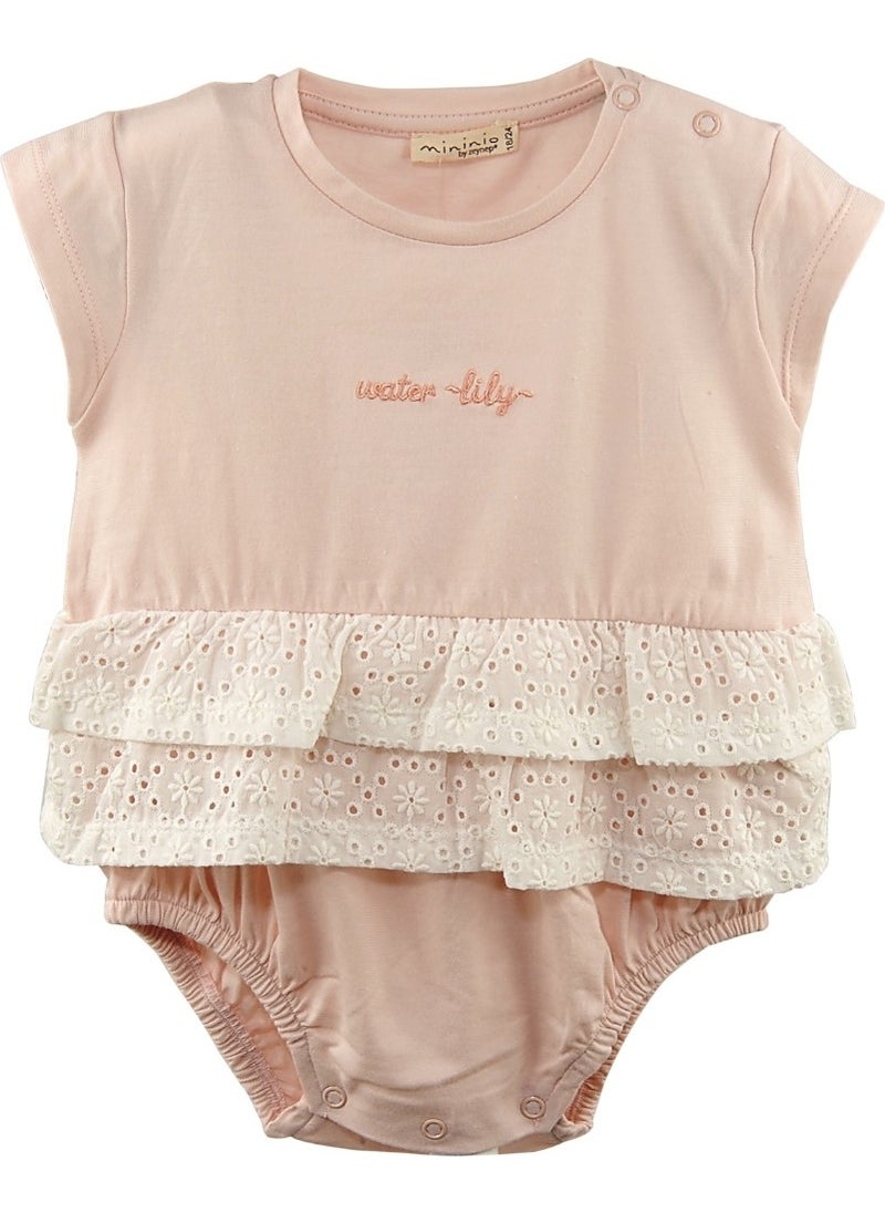 Baby Girl Water Lily Scalloped Bodysuit and Hairband Set (3-24 MONTHS)