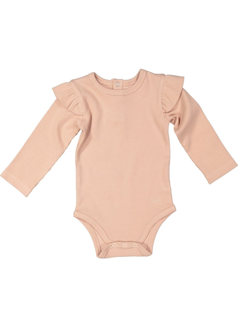 Gots Certified Organic Bodysuit with Ruffled Sleeves (0-4 years old)