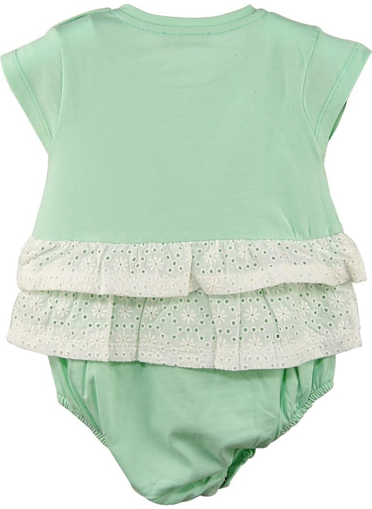 Baby Girl Water Lily Scalloped Bodysuit and Hairband Set (3-24 MONTHS)