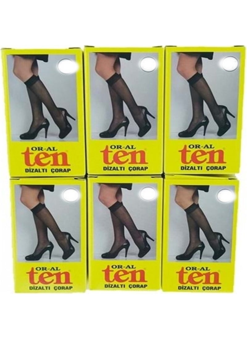 Or-Al Ten(86) 12 Pieces Women's Under Knee Thin Socks