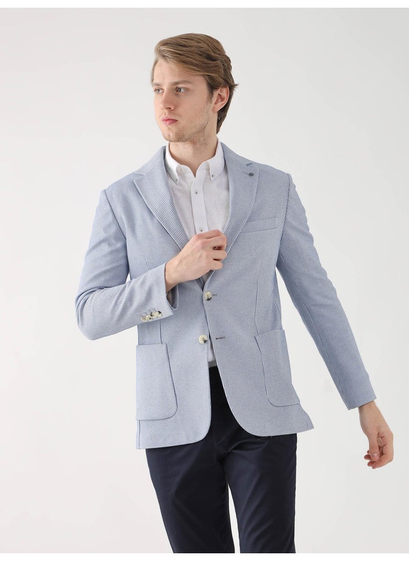 Indigo Men's Slim Fit Mono Collar Jacket