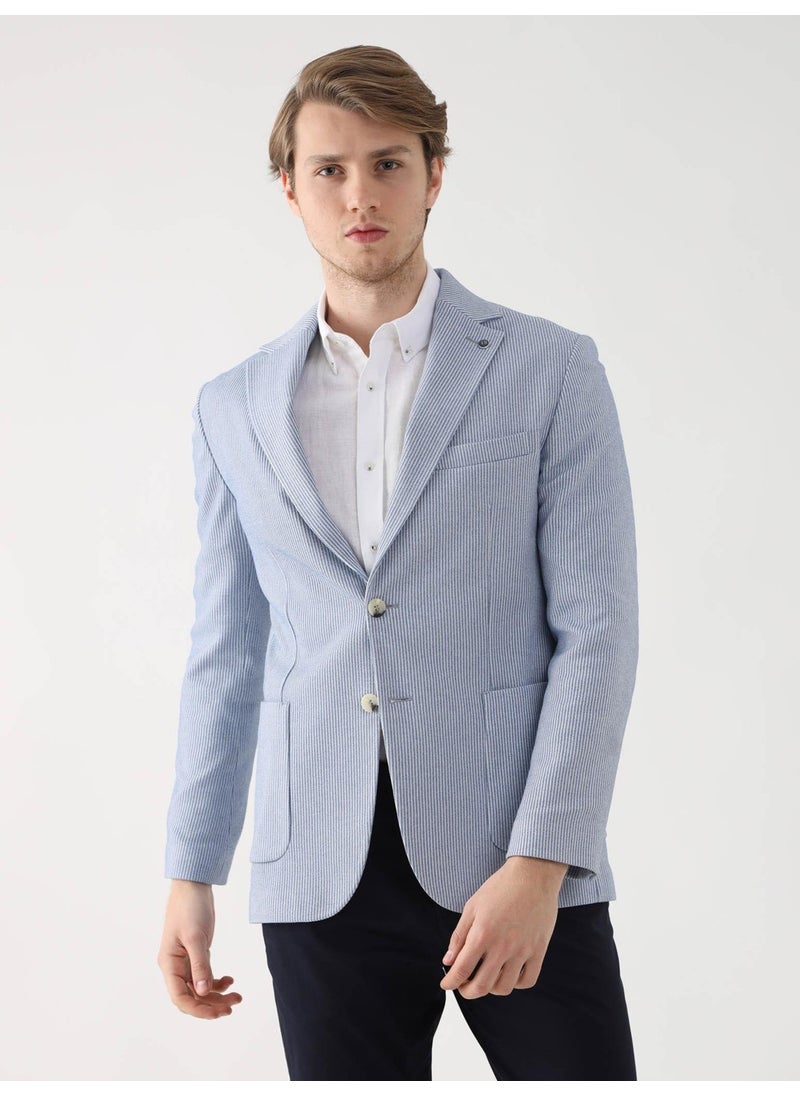 Indigo Men's Slim Fit Mono Collar Jacket