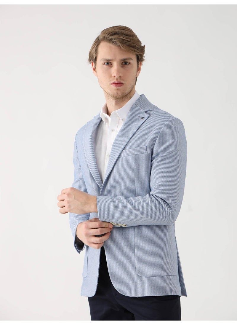 Indigo Men's Slim Fit Mono Collar Jacket