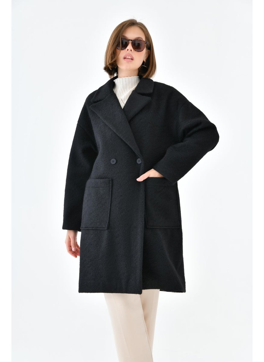 Ftz Women Women's Cashmere Coat Black