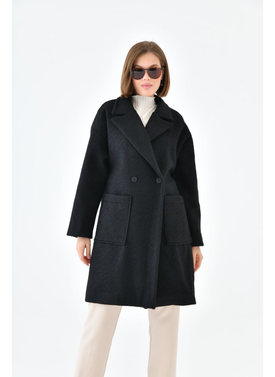 Ftz Women Women's Cashmere Coat Black