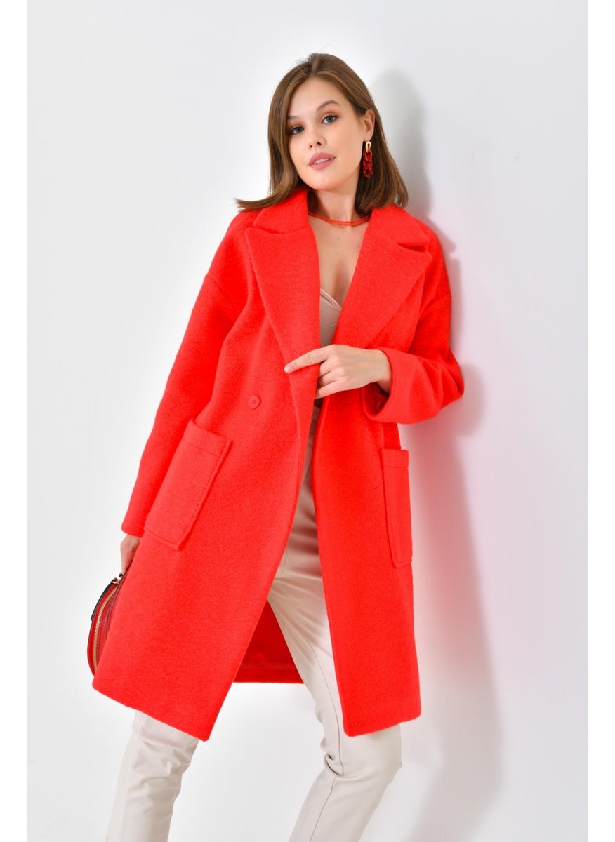 Ftz Women Women's Cashmere Coat Red