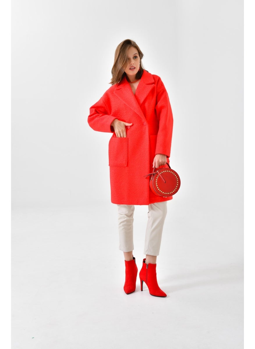 Ftz Women Women's Cashmere Coat Red