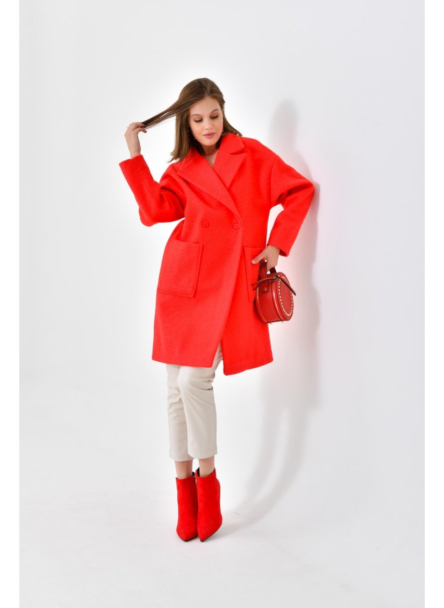 Ftz Women Women's Cashmere Coat Red