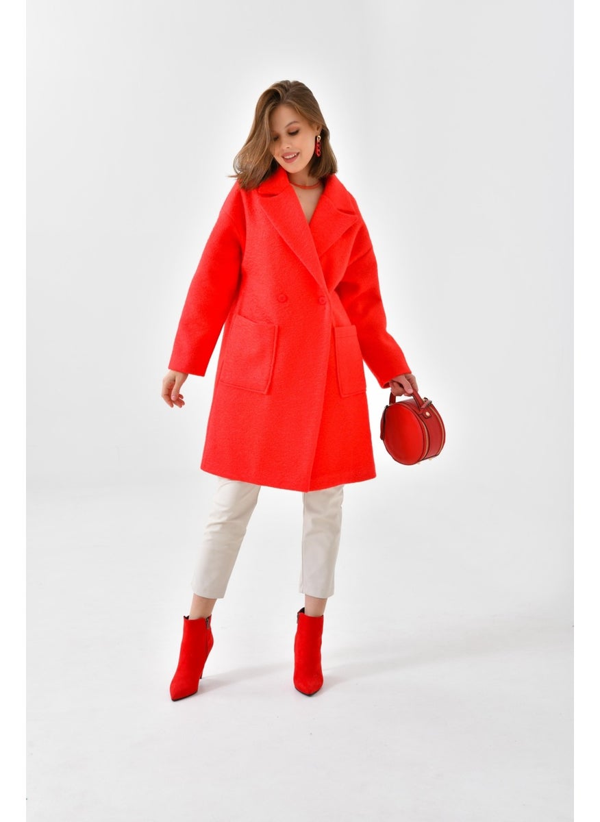 Ftz Women Women's Cashmere Coat Red