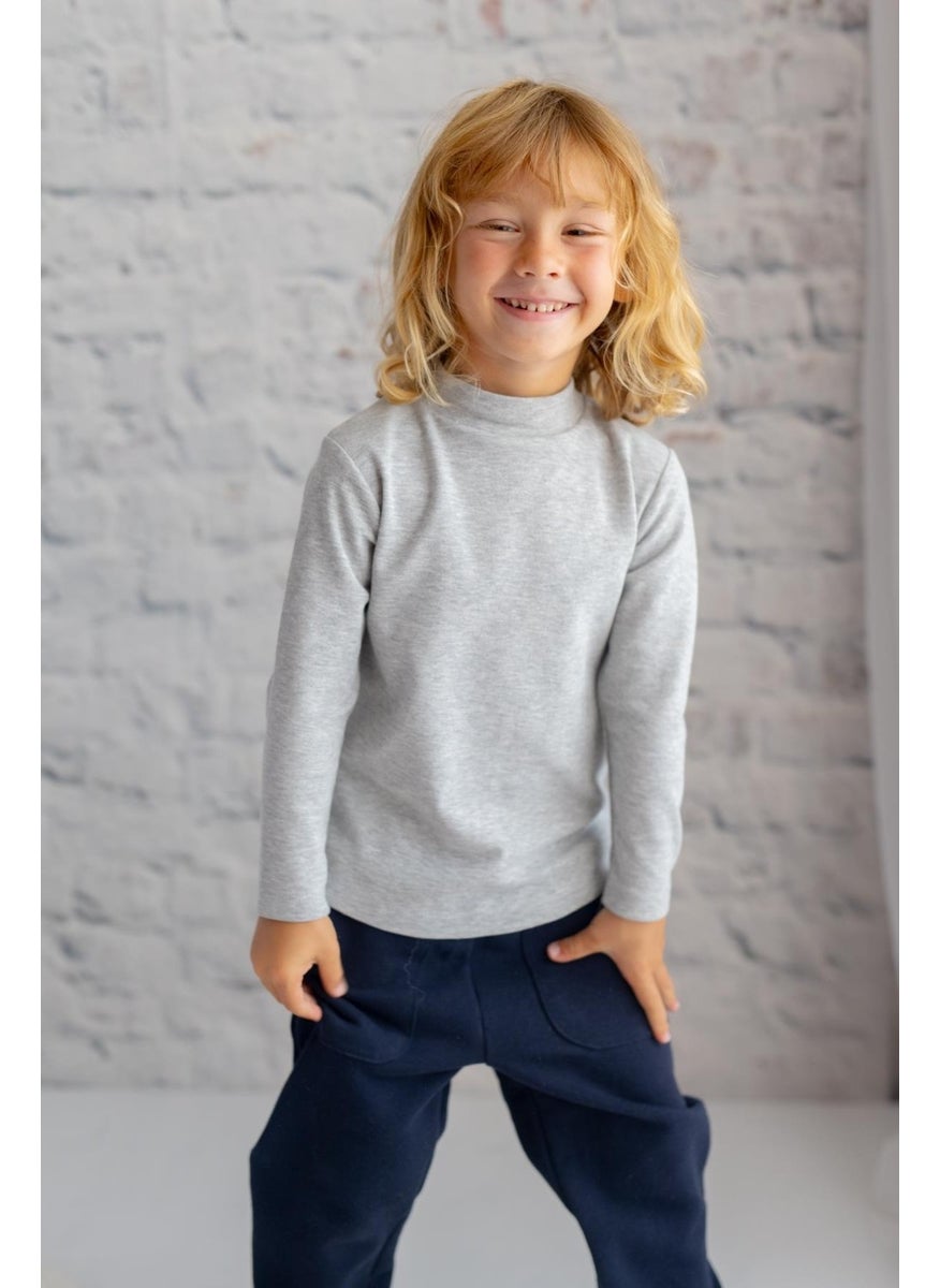 Unisex Child Half Turtleneck Blouse