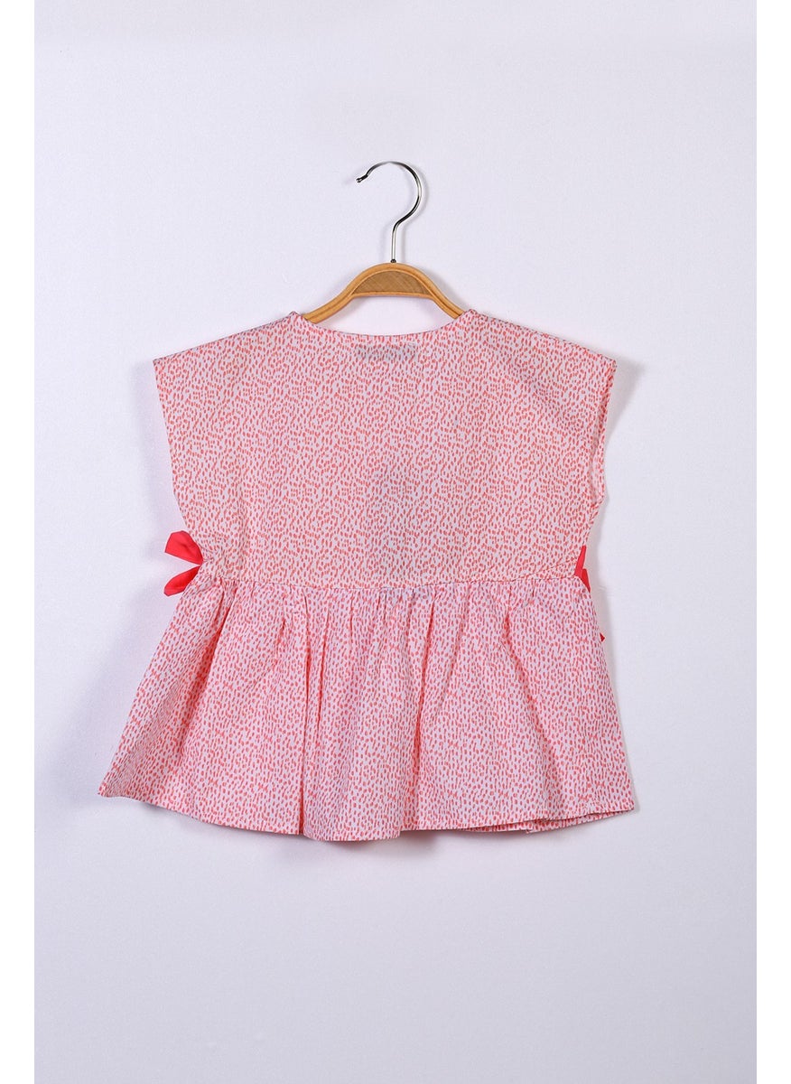 Baby Girl Pink Buttoned Front Bow Shirt (2-7 years old)