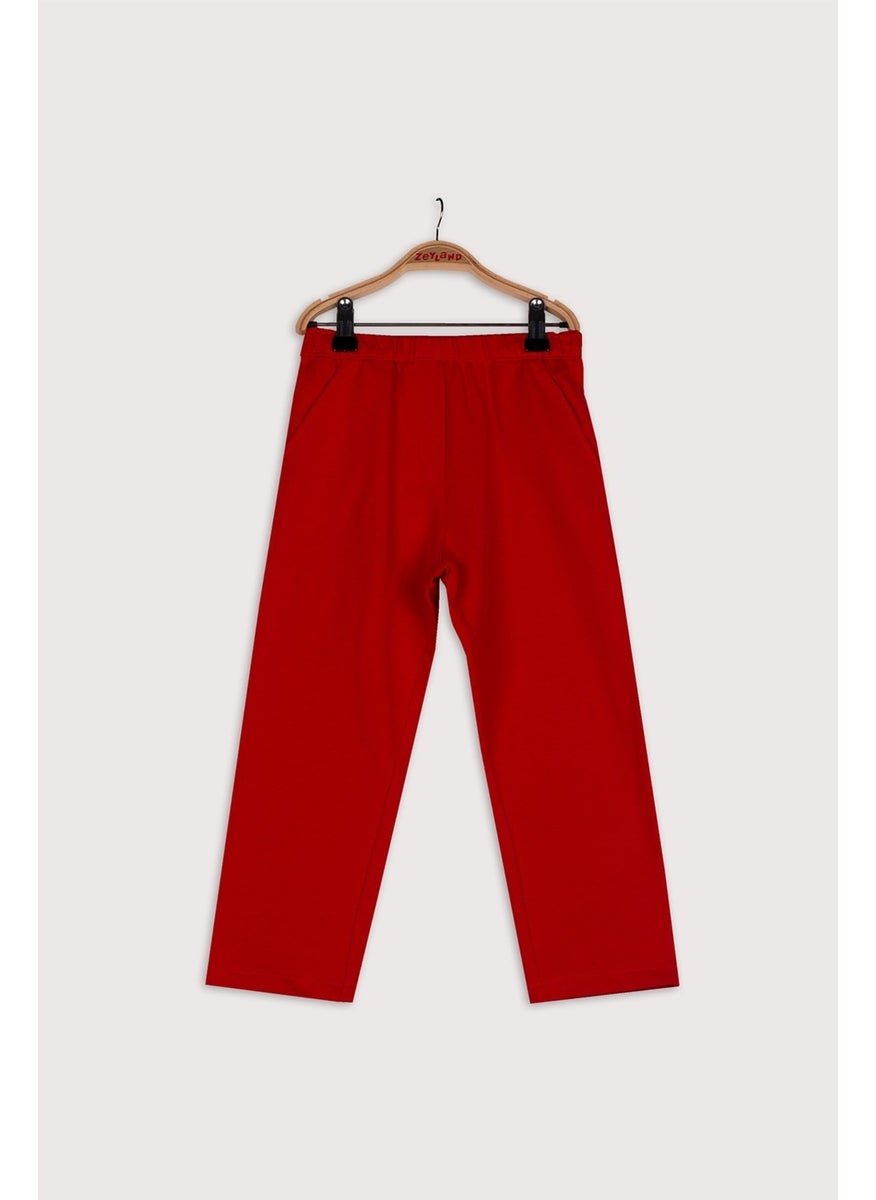 Kids Red Knitted Trousers (4-12YEARS)