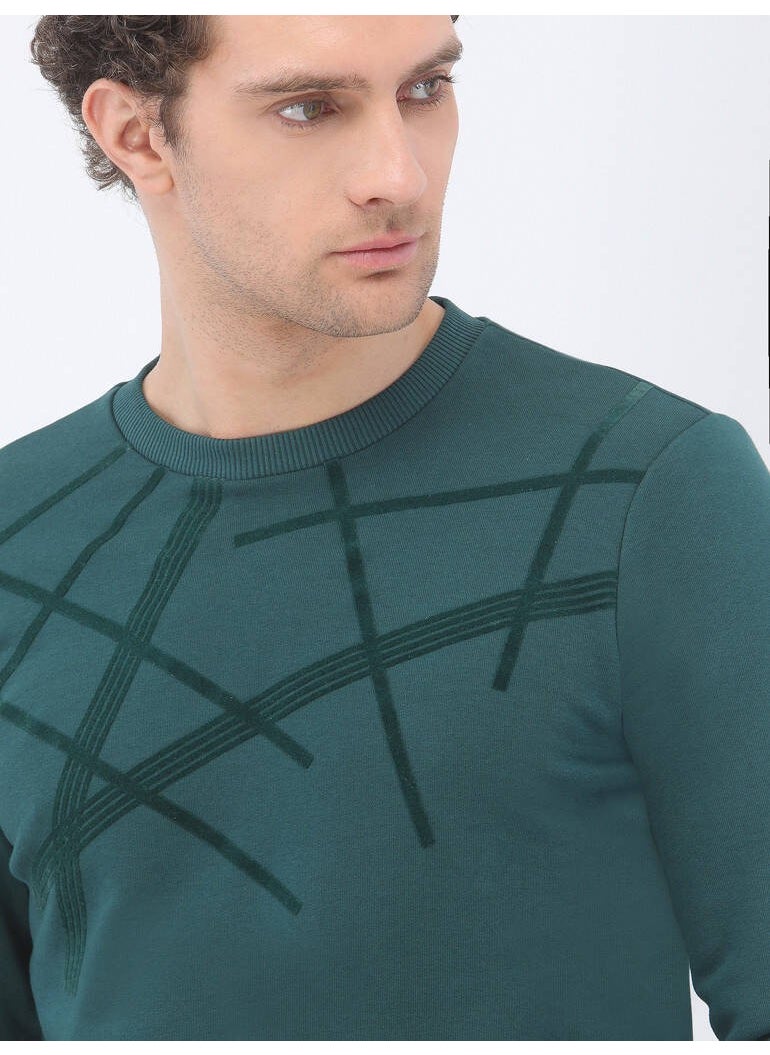 Green Crew Neck Sweatshirt