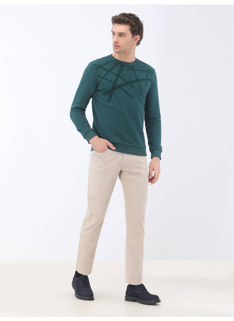 Green Crew Neck Sweatshirt