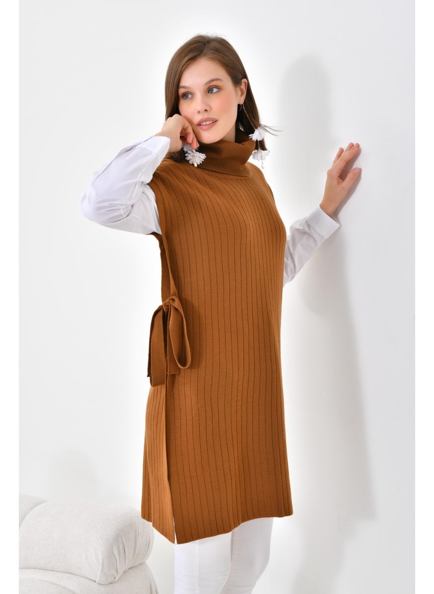 Women's Shirt Sleeve Tunic Tan
