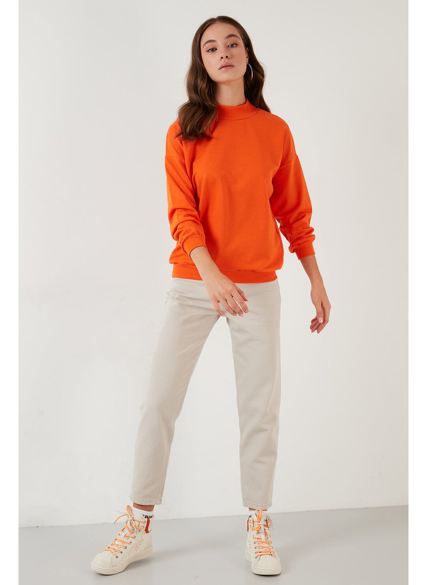 High Collar Basic Knitted Sweat Women SWEAT 5863323