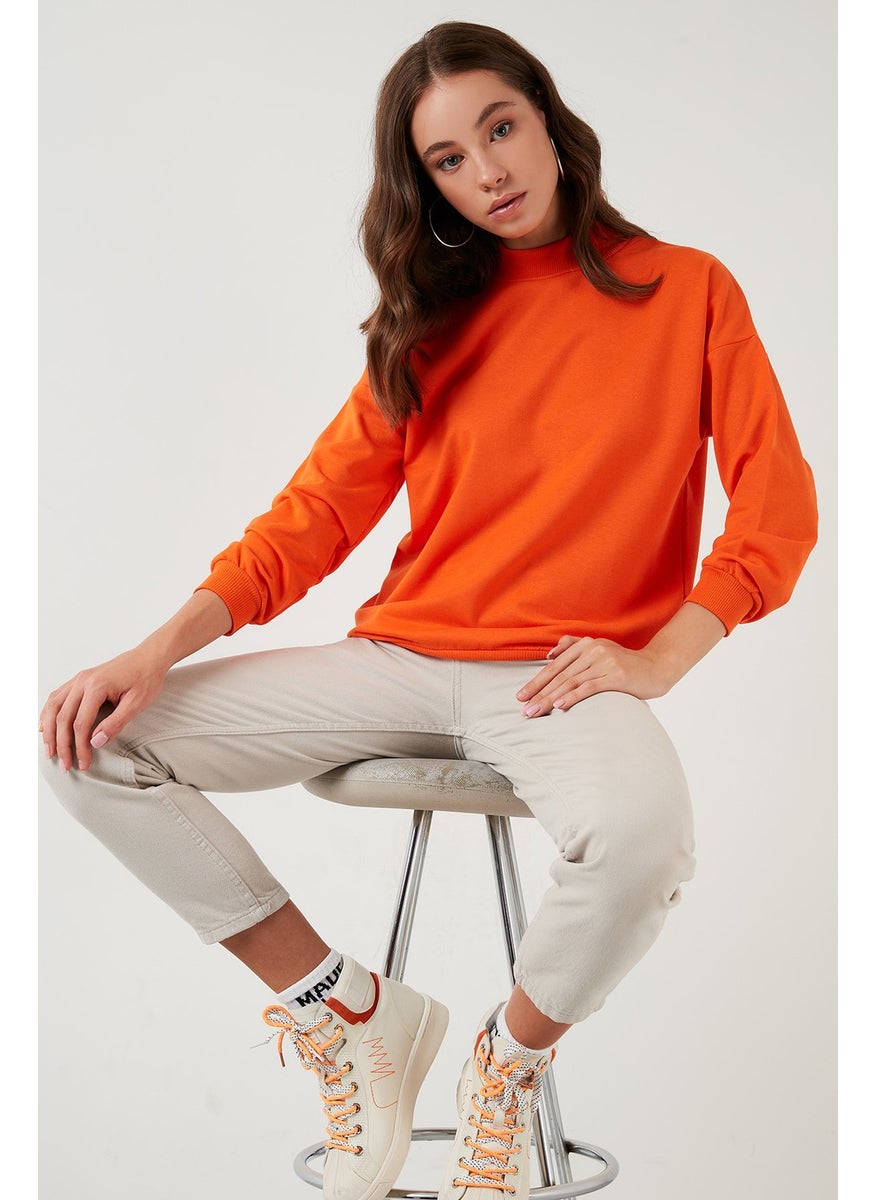 High Collar Basic Knitted Sweat Women SWEAT 5863323