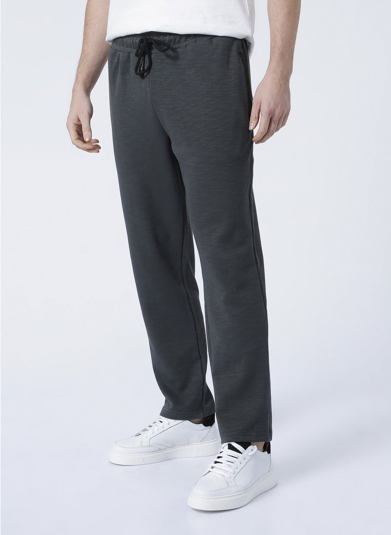 Ni202110411 Regular Fit Plain Khaki Men's Sweatpants