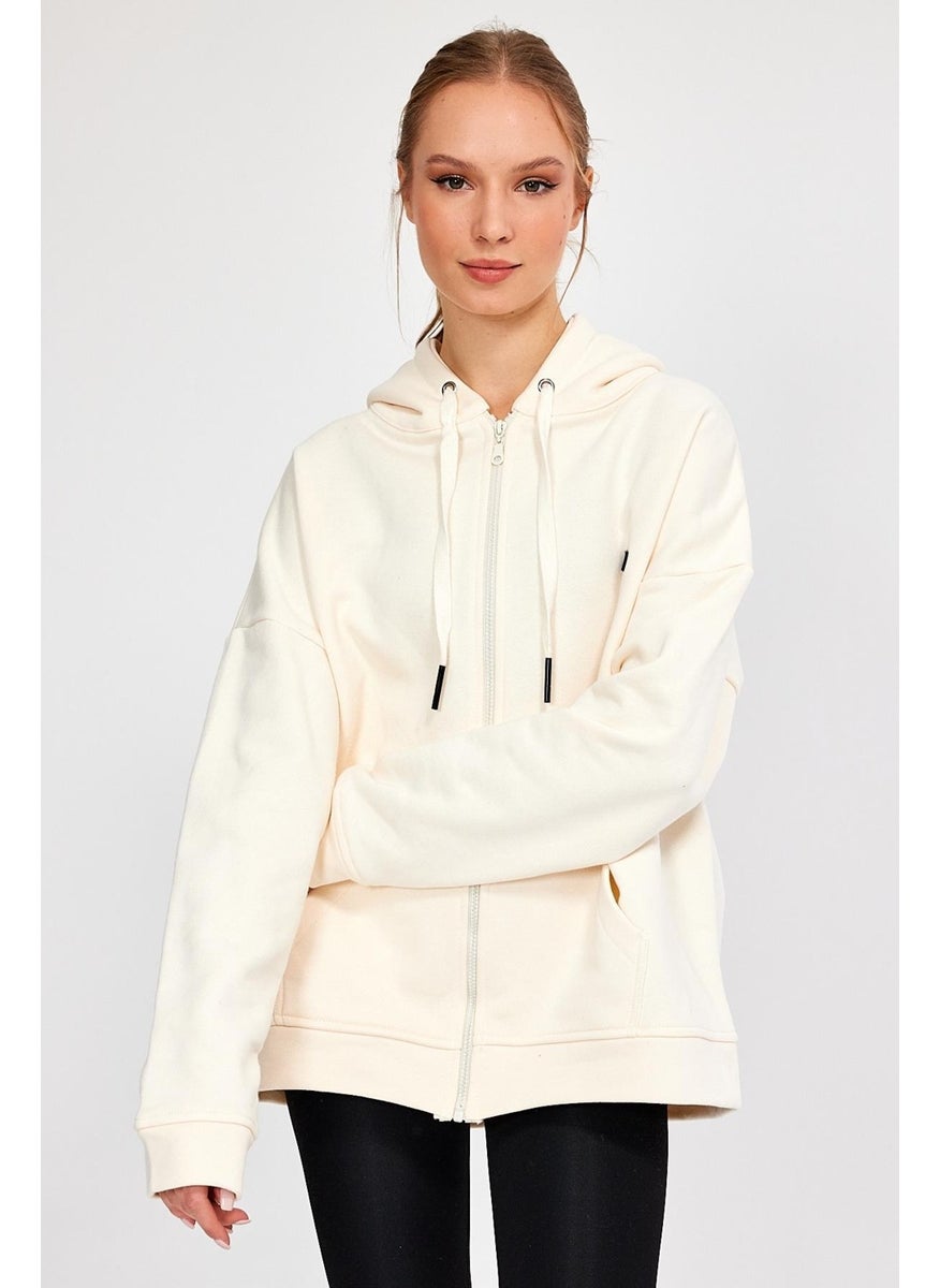 Alexandergardı Zippered Hooded Oversize Sweatshirt (B22-75300)