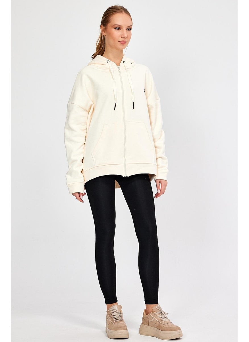 Alexandergardı Zippered Hooded Oversize Sweatshirt (B22-75300)