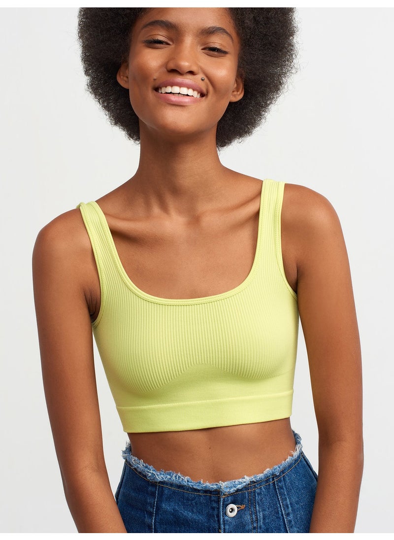 3540 Strappy Crop Top-Lime