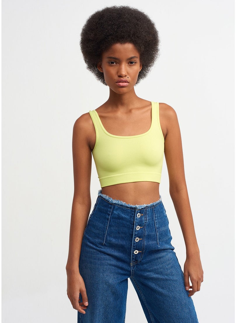 3540 Strappy Crop Top-Lime