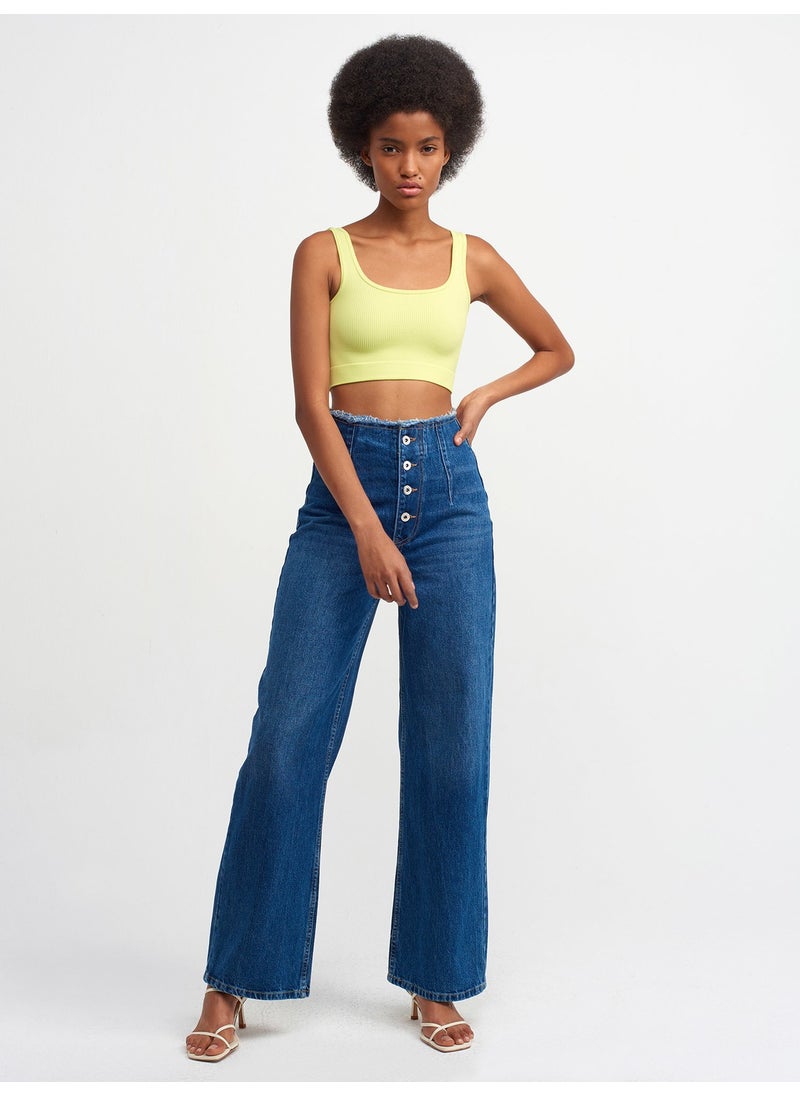 3540 Strappy Crop Top-Lime