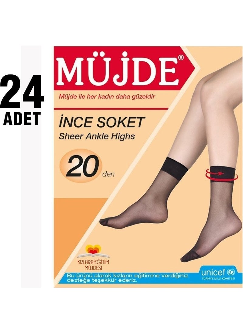 20 Den Thin Socks 6 Pcs