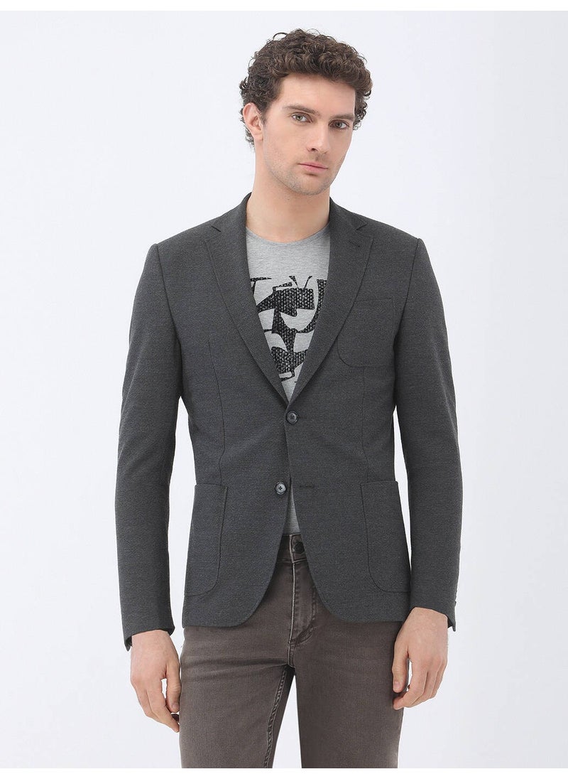 Anthracite Plain Modern Fit Jacket