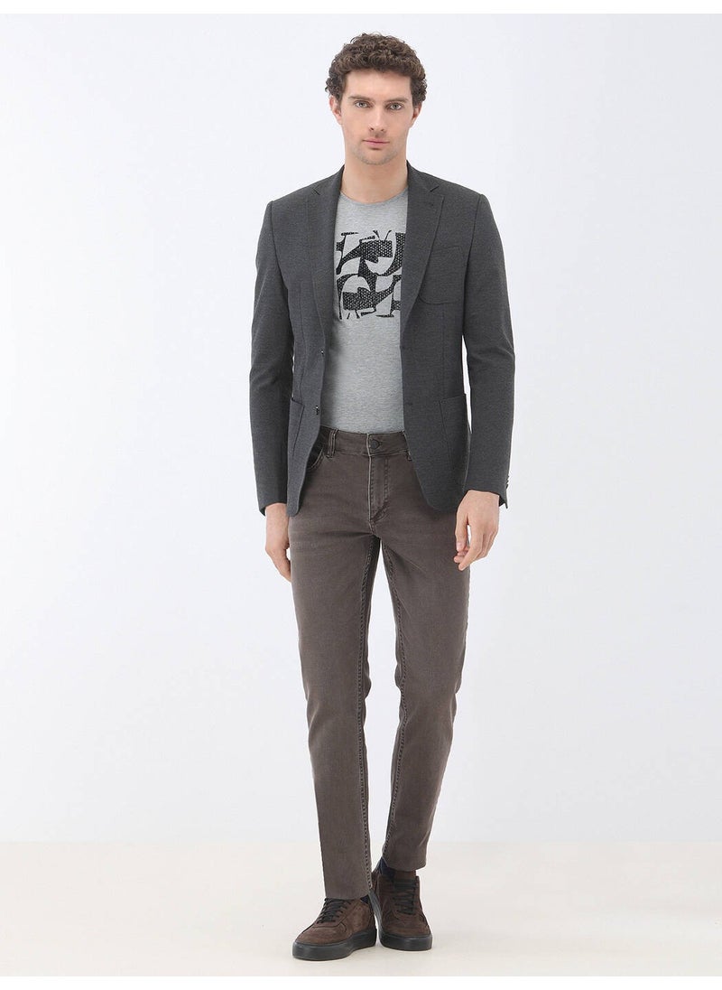 Anthracite Plain Modern Fit Jacket