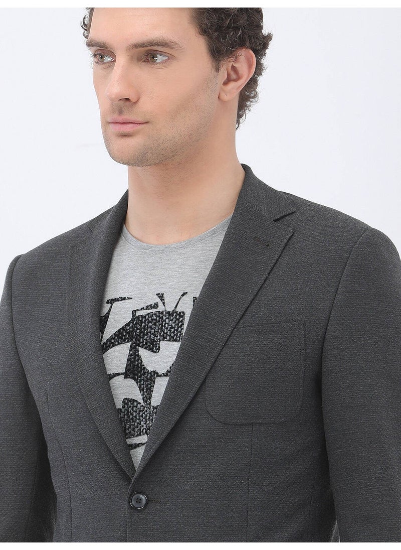 Anthracite Plain Modern Fit Jacket