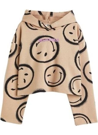 Smile Hooded Girls Sweatshirt