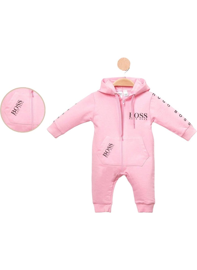 Text Printed Kids Jumpsuit