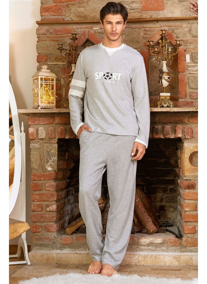 24400 Men's Long Sleeve Pajama Set-Grimelange