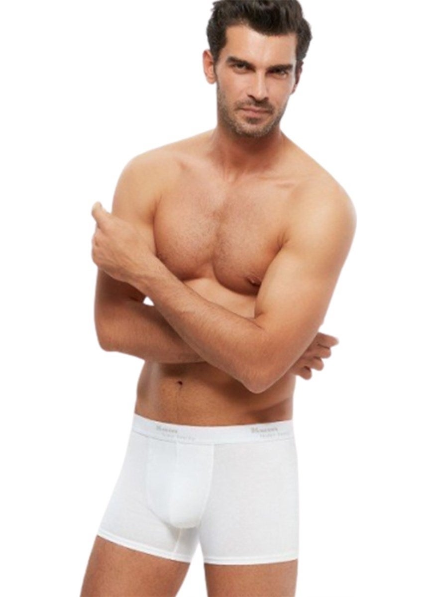 Patternless Lycra 4-Piece Men's Boxer Wraps the Body