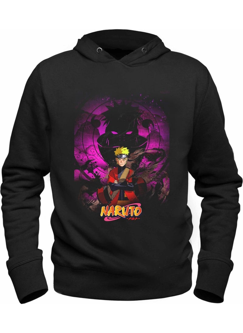 Alpha Tshirt Naruto Designed Kids Black Sweatshirt