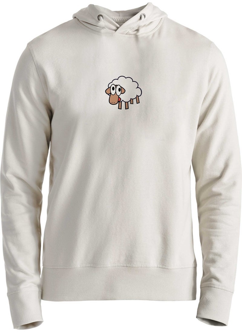 Animal Lamb Digital Printed Ecru Kids Sweatshirt