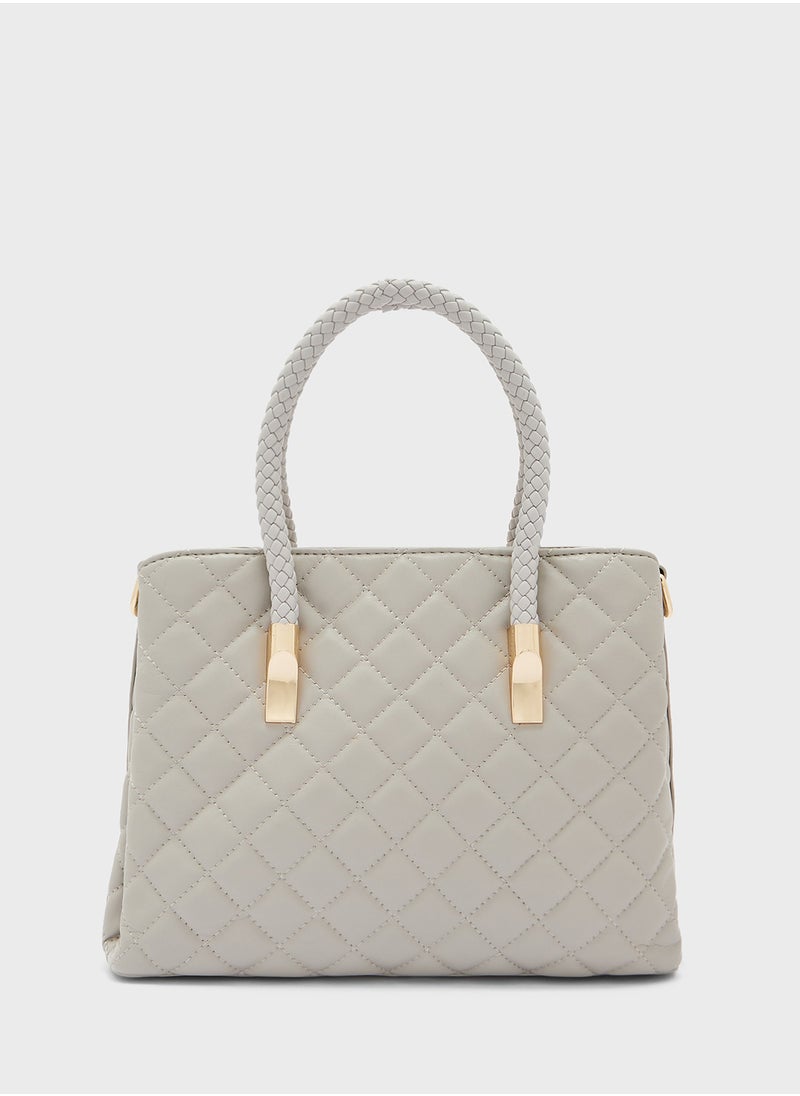 Quilted Satchel Bag