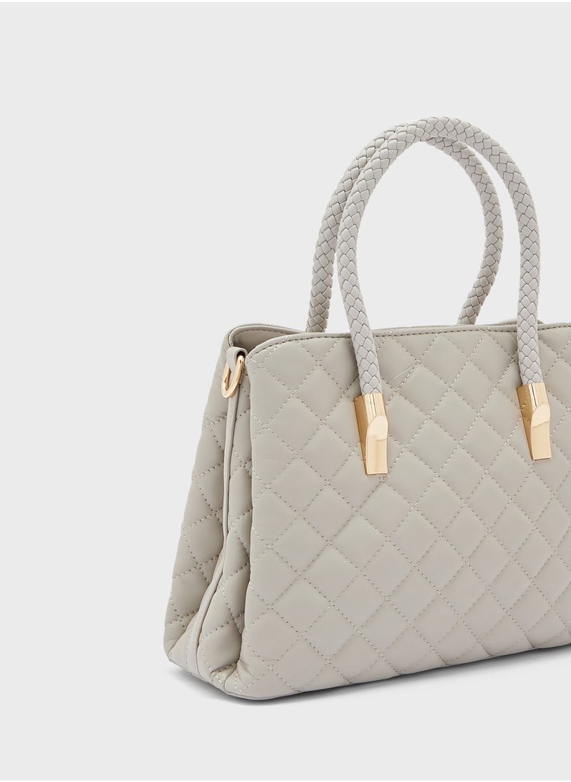 Quilted Satchel Bag