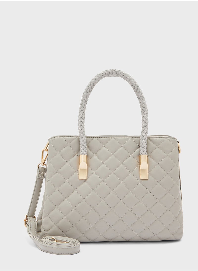 Quilted Satchel Bag