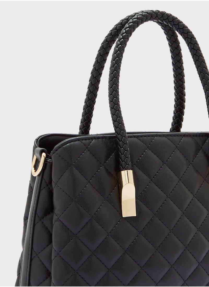 Quilted Satchel Bag